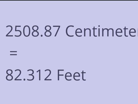 2508.87 CM TO FEET