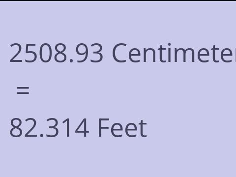 2508.93 CM TO FEET