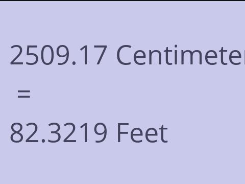2509.17 CM TO FEET