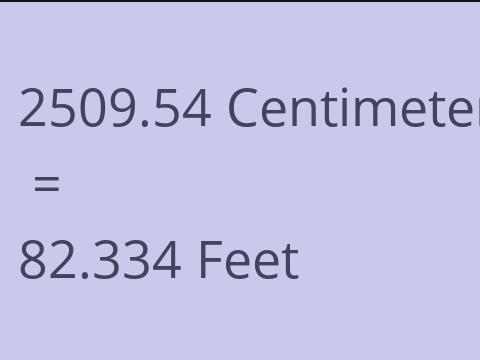 2509.54 CM TO FEET
