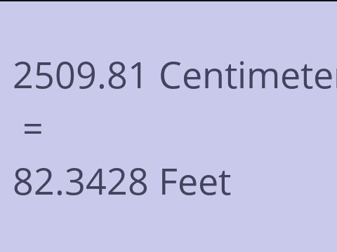 2509.81 CM TO FEET
