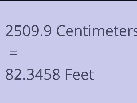 2509.9 CM TO FEET