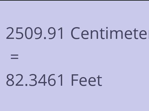 2509.91 CM TO FEET
