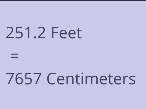 251.2 FEET TO CM