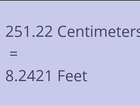 251.22 CM TO FEET