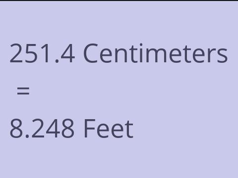 251.4 CM TO FEET