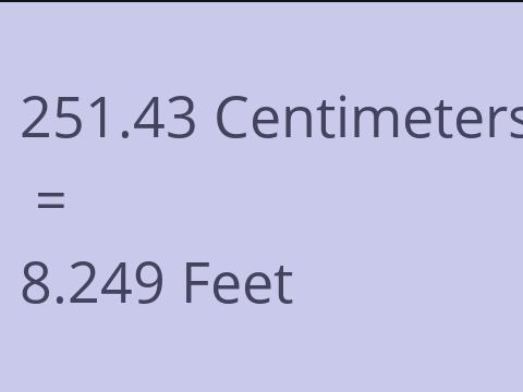 251.43 CM TO FEET