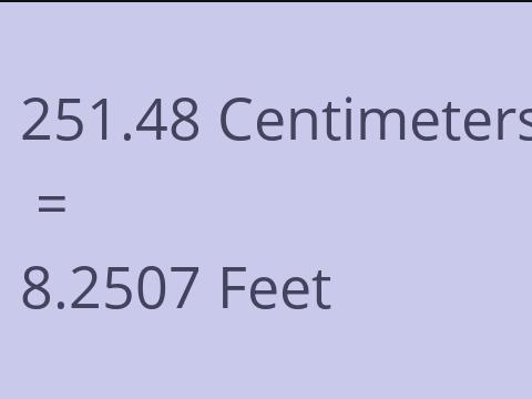 251.48 CM TO FEET