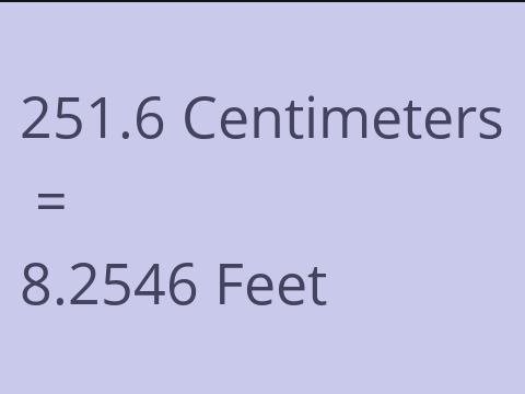 251.6 CM TO FEET