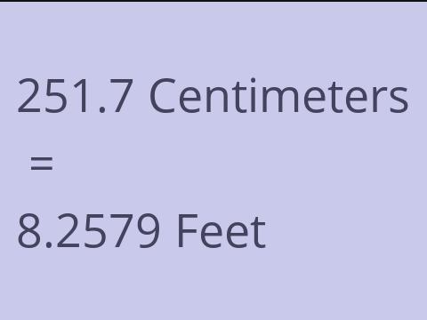 251.7 CM TO FEET