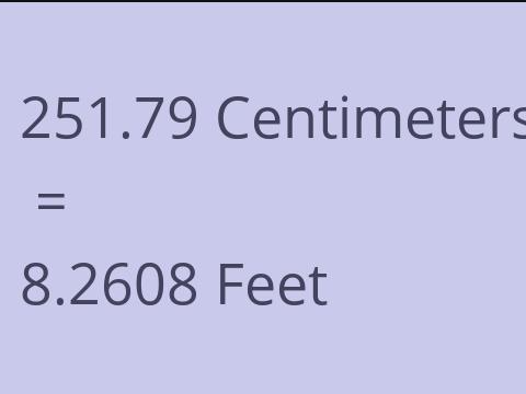 251.79 CM TO FEET