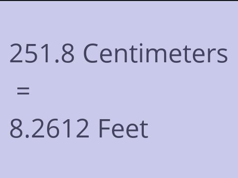 251.8 CM TO FEET