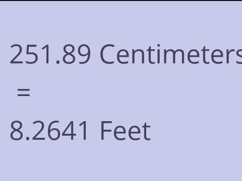 251.89 CM TO FEET