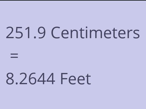 251.9 CM TO FEET