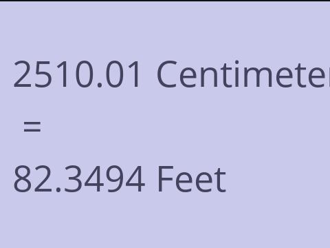 2510.01 CM TO FEET