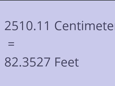 2510.11 CM TO FEET
