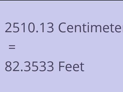 2510.13 CM TO FEET