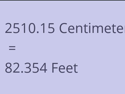 2510.15 CM TO FEET