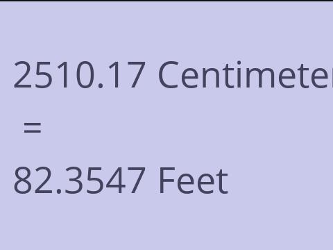 2510.17 CM TO FEET