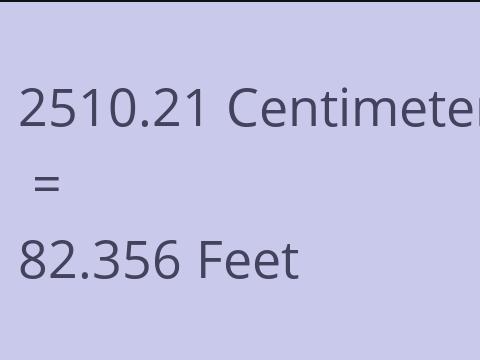 2510.21 CM TO FEET