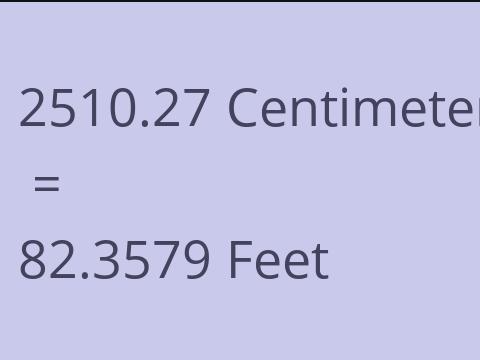 2510.27 CM TO FEET