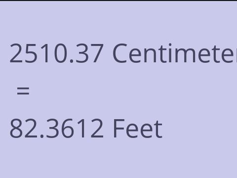 2510.37 CM TO FEET