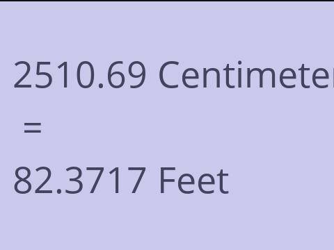 2510.69 CM TO FEET