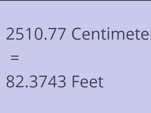 2510.77 CM TO FEET