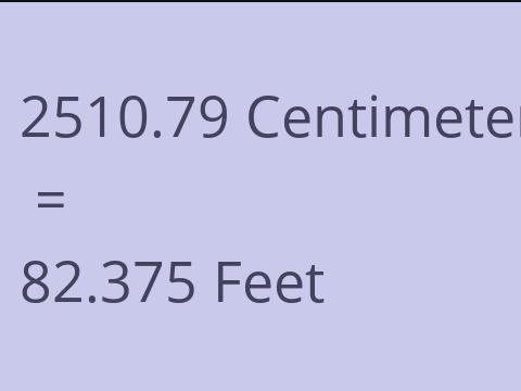 2510.79 CM TO FEET