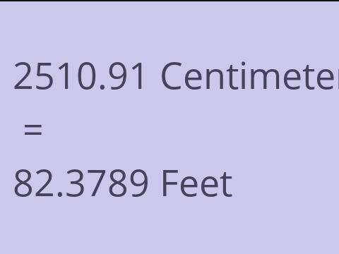 2510.91 CM TO FEET