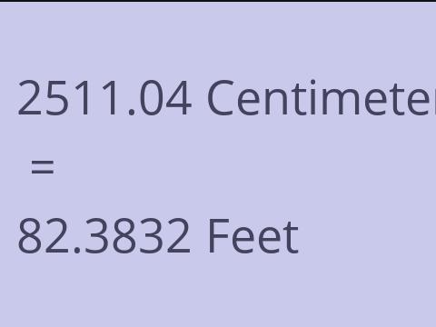 2511.04 CM TO FEET