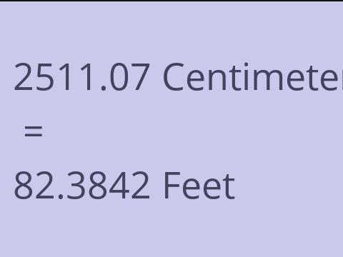 2511.07 CM TO FEET