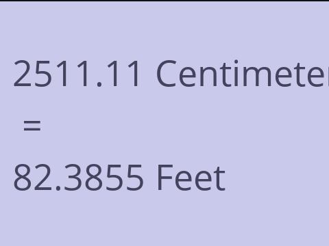 2511.11 CM TO FEET