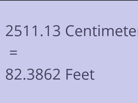 2511.13 CM TO FEET