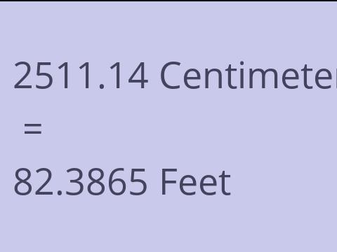 2511.14 CM TO FEET