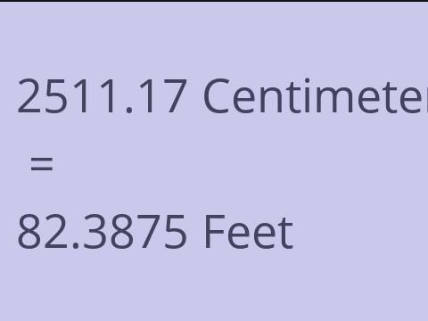 2511.17 CM TO FEET