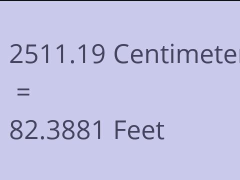 2511.19 CM TO FEET