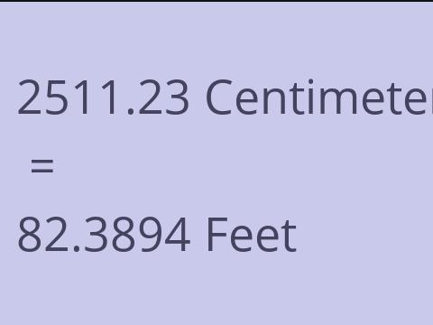 2511.23 CM TO FEET