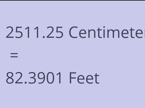 2511.25 CM TO FEET
