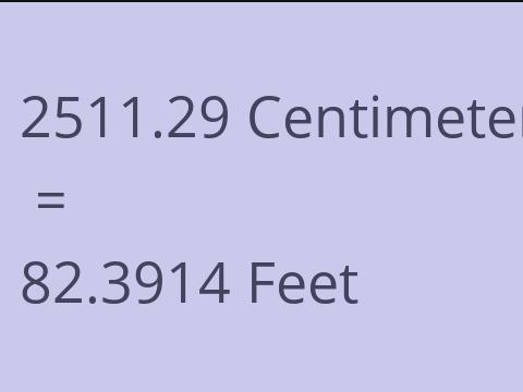 2511.29 CM TO FEET