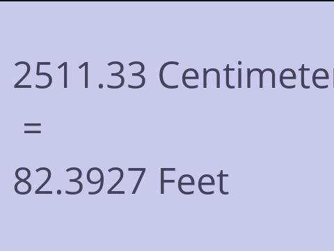 2511.33 CM TO FEET