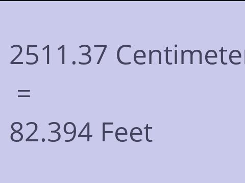 2511.37 CM TO FEET