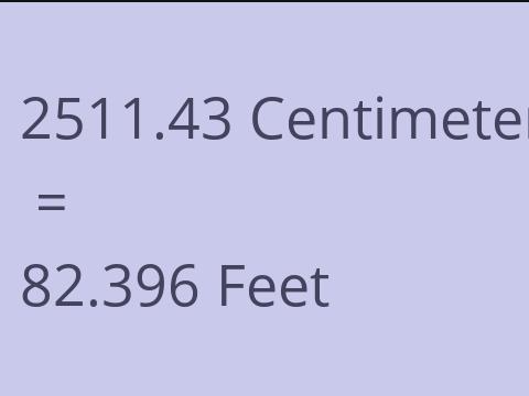 2511.43 CM TO FEET