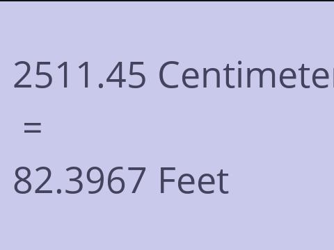 2511.45 CM TO FEET