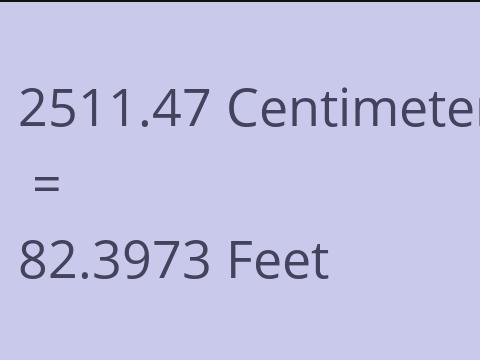 2511.47 CM TO FEET