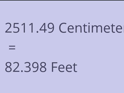 2511.49 CM TO FEET