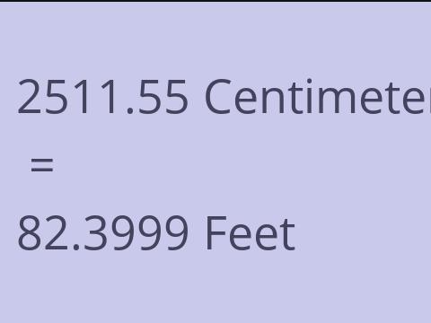 2511.55 CM TO FEET
