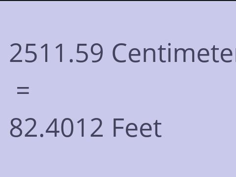 2511.59 CM TO FEET