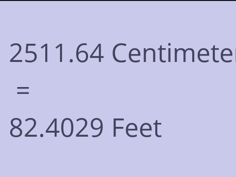 2511.64 CM TO FEET
