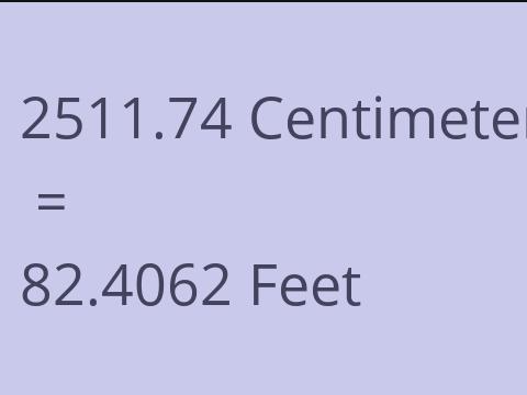 2511.74 CM TO FEET